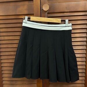 Black and White Pleated Skirt